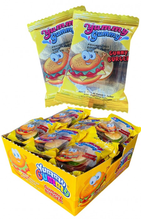 Yummy gummy hamburger 20g (24/1)